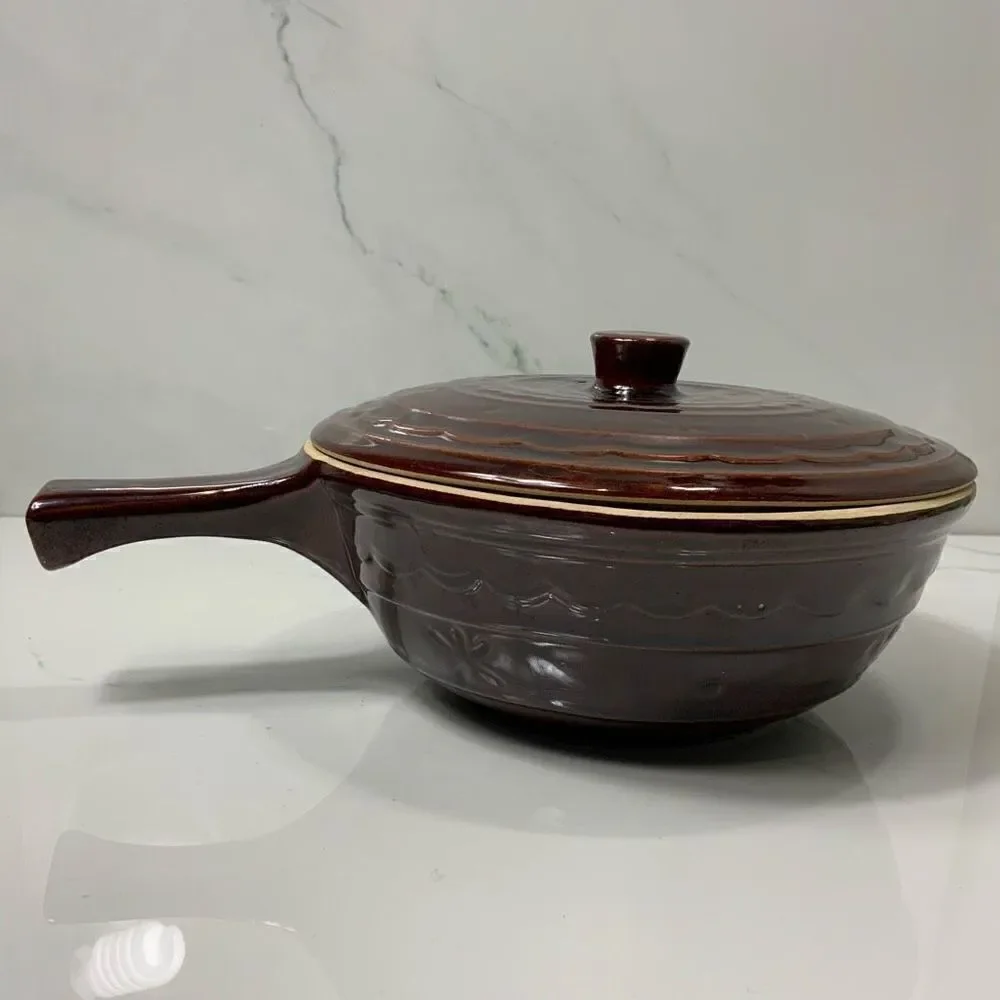 VINTAGE MCM MARCREST Daisy & Dot Western Stoneware Casserole Dish